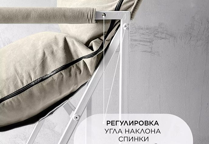 Кресло для отдыха «Блок» велюр желтый, фото 2